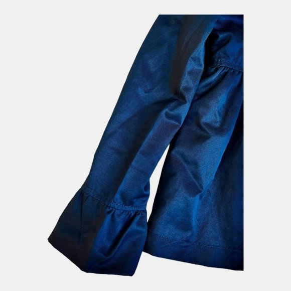 NWT Me Jane Kids Navy Coat with Buttons and Ruffled Sleeves and Neck//Size 6 - Picture 4 of 7